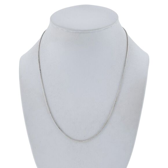 Vintage Italy Sterling Silver 925 1.2mm Snake Chain Necklace 18" - Picture 1 of 3